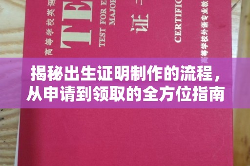 罗江揭秘出生证明制作的流程，从申请到领取的全方位指南