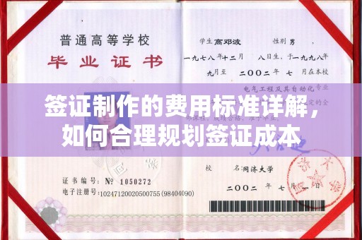 罗江签证制作的费用标准详解，如何合理规划签证成本