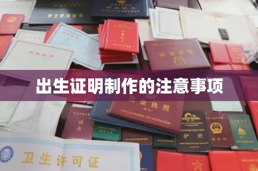 罗江出生证明制作的注意事项